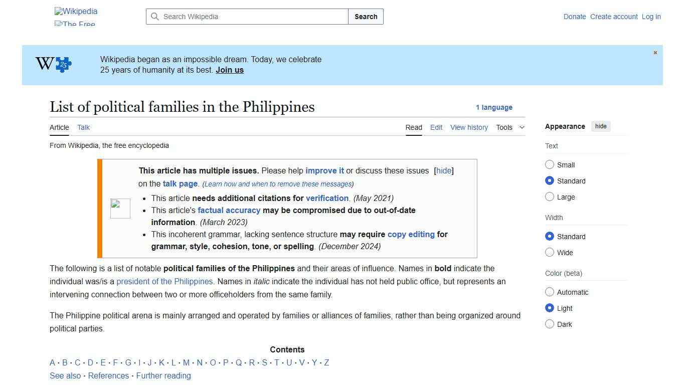 List of political families in the Philippines - Wikipedia